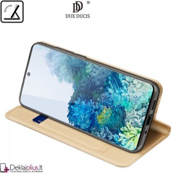 Dux Ducis dirbtinės odos atverčiamas dėklas - auksinės spalvos (Samsung S20 Fe) Dux Ducis dirbtinės odos atverčiamas dėklas - auksinės spalvos (Samsung S20 Fe)